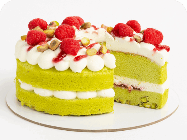 Торт JAPCAKE малина-фисташка